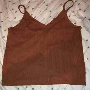 orangish tanish crop top
